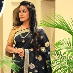 Saree Katan Silk  Kadhuan Meena Buta